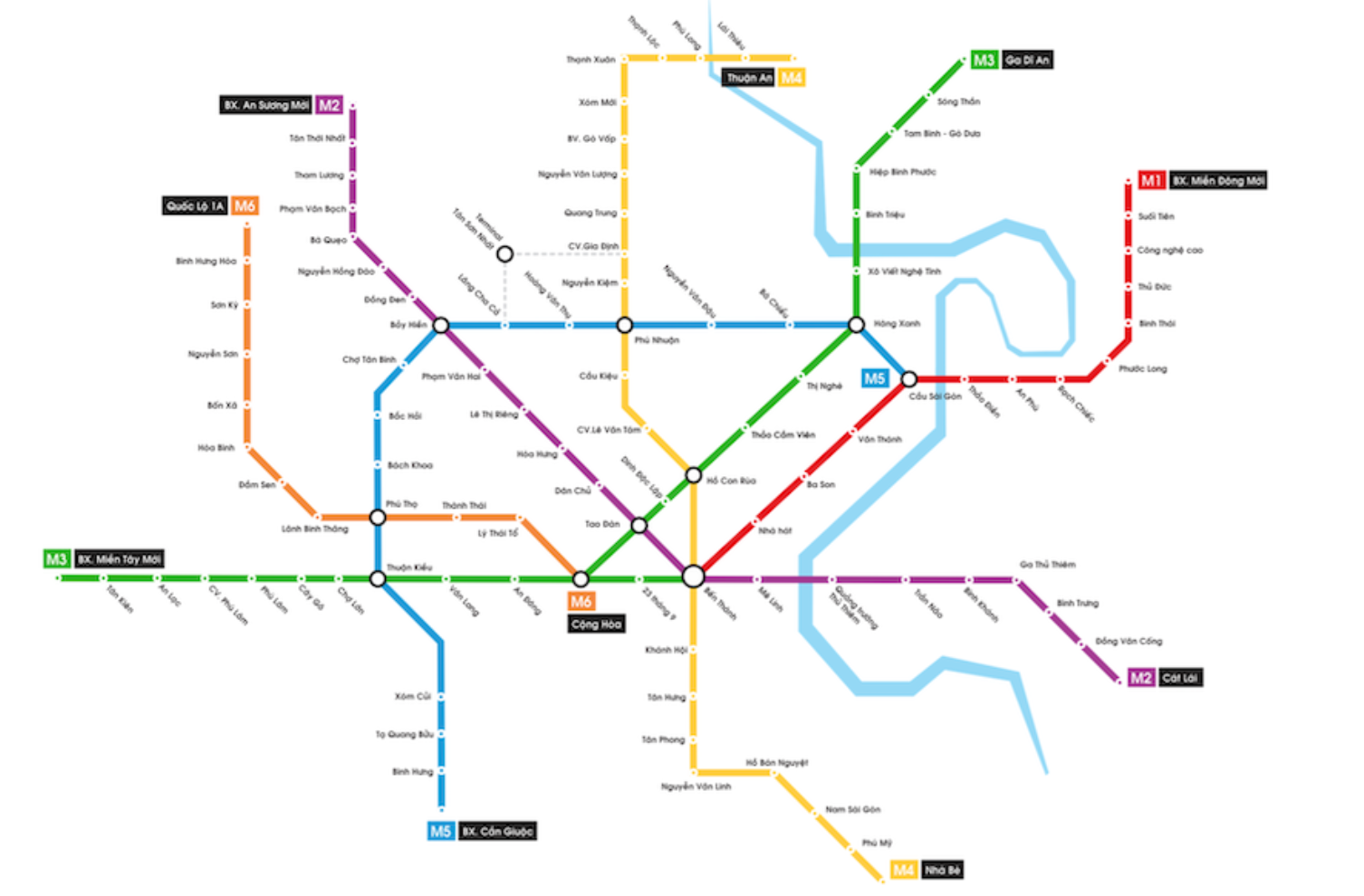 Subway Map Design for Ho Chi Minh City